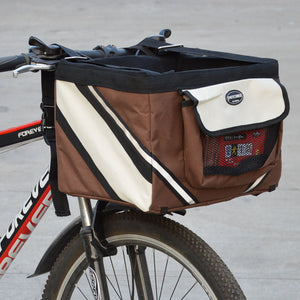 Enhance Your Pet's Adventure with Our Removable Pet Bicycle Front Basket Carrier