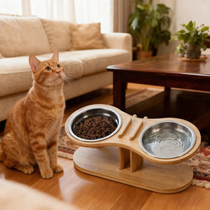Enhance Your Pet's Dining Experience with the Pet Adjustable Tilted Feeding Stand Bowl